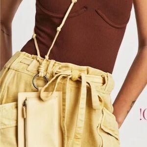 Free People Yellow crossbody wallet